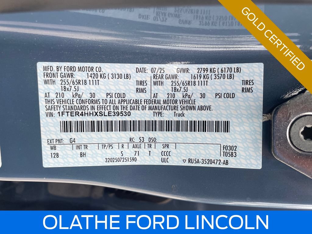 Certified 2025 Ford Ranger XLT w/ Chrome Accent Package AWD/4WD image 22