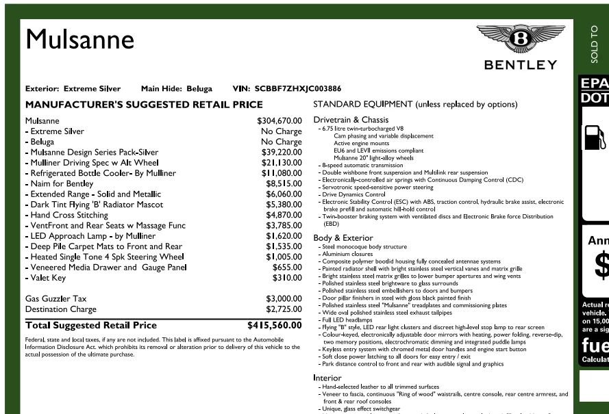Used 2018 Bentley Mulsanne image 7