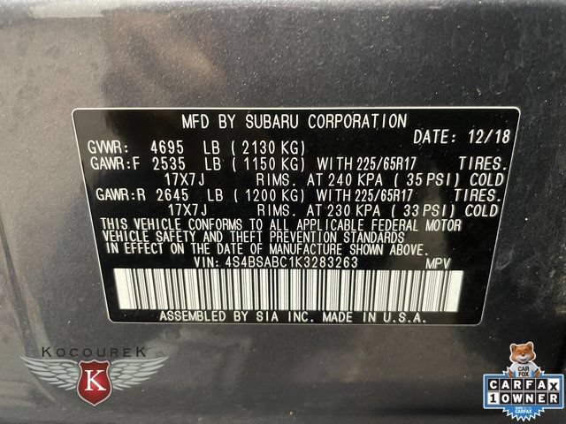 Used 2019 Subaru Outback 2.5i AWD/4WD image 27