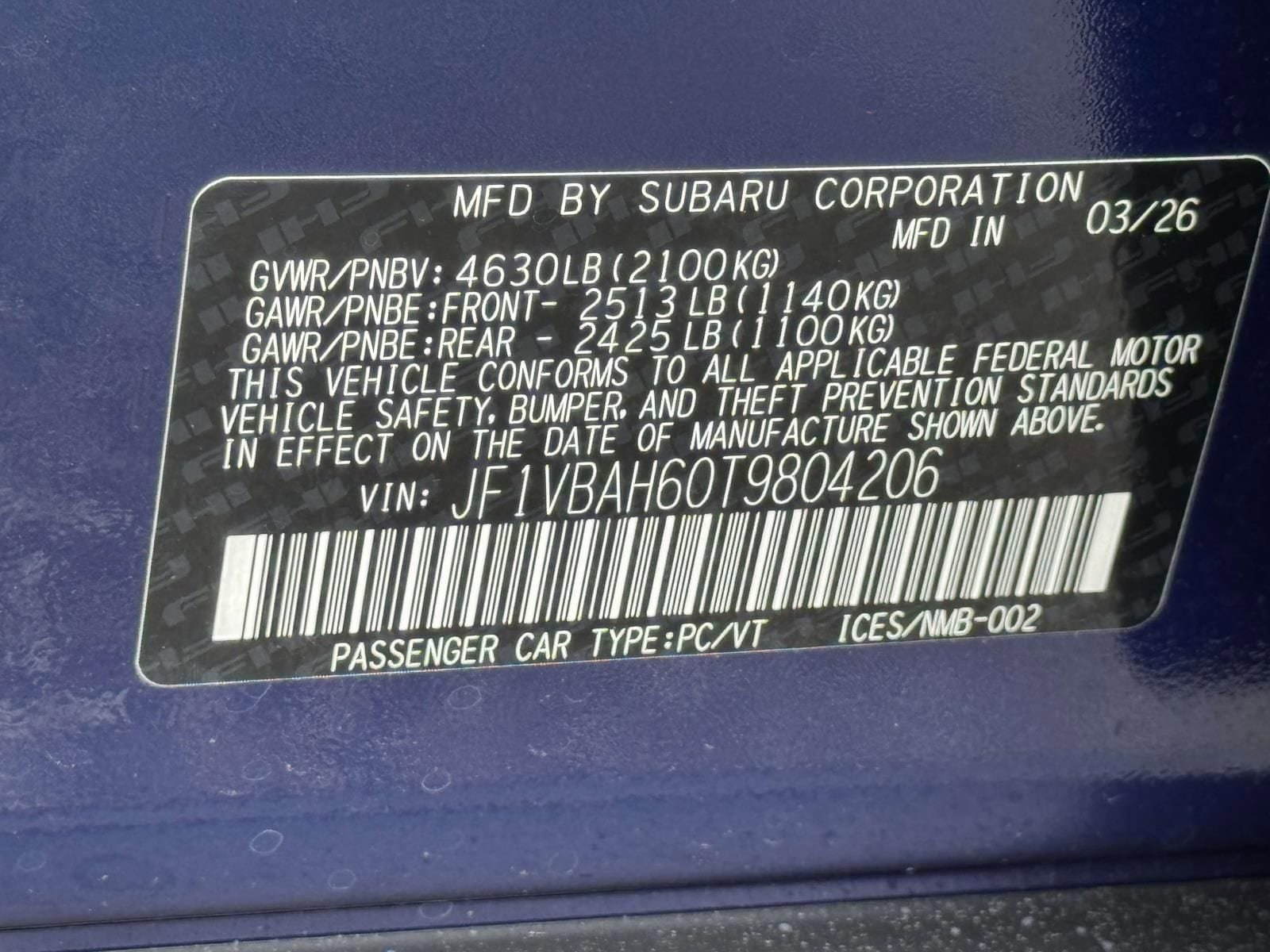 New 2026 Subaru WRX Premium AWD/4WD image 26