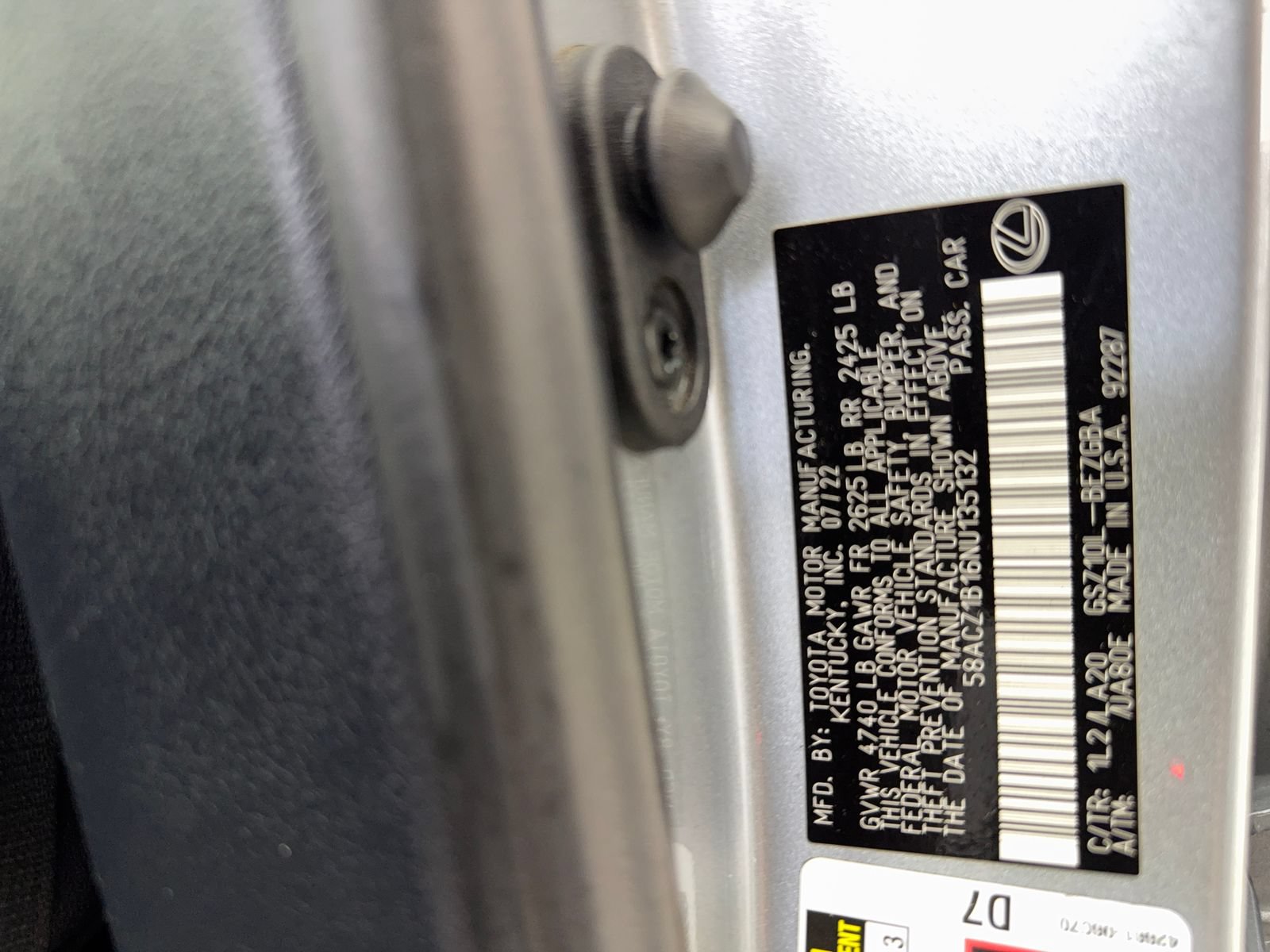 Used 2022 Lexus ES 350 w/ Accessory Package FWD image 53
