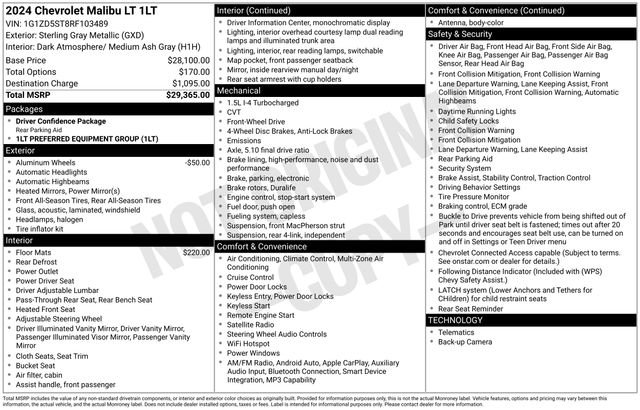 Used 2024 Chevrolet Malibu LT FWD image 2