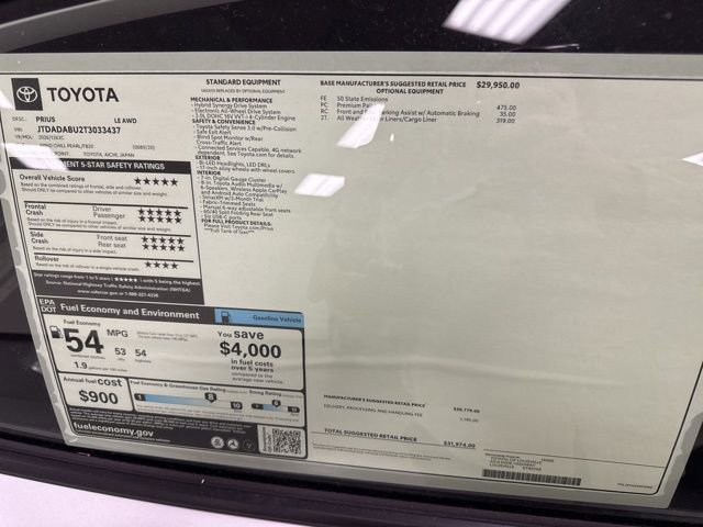 New 2026 Toyota Prius LE image 8