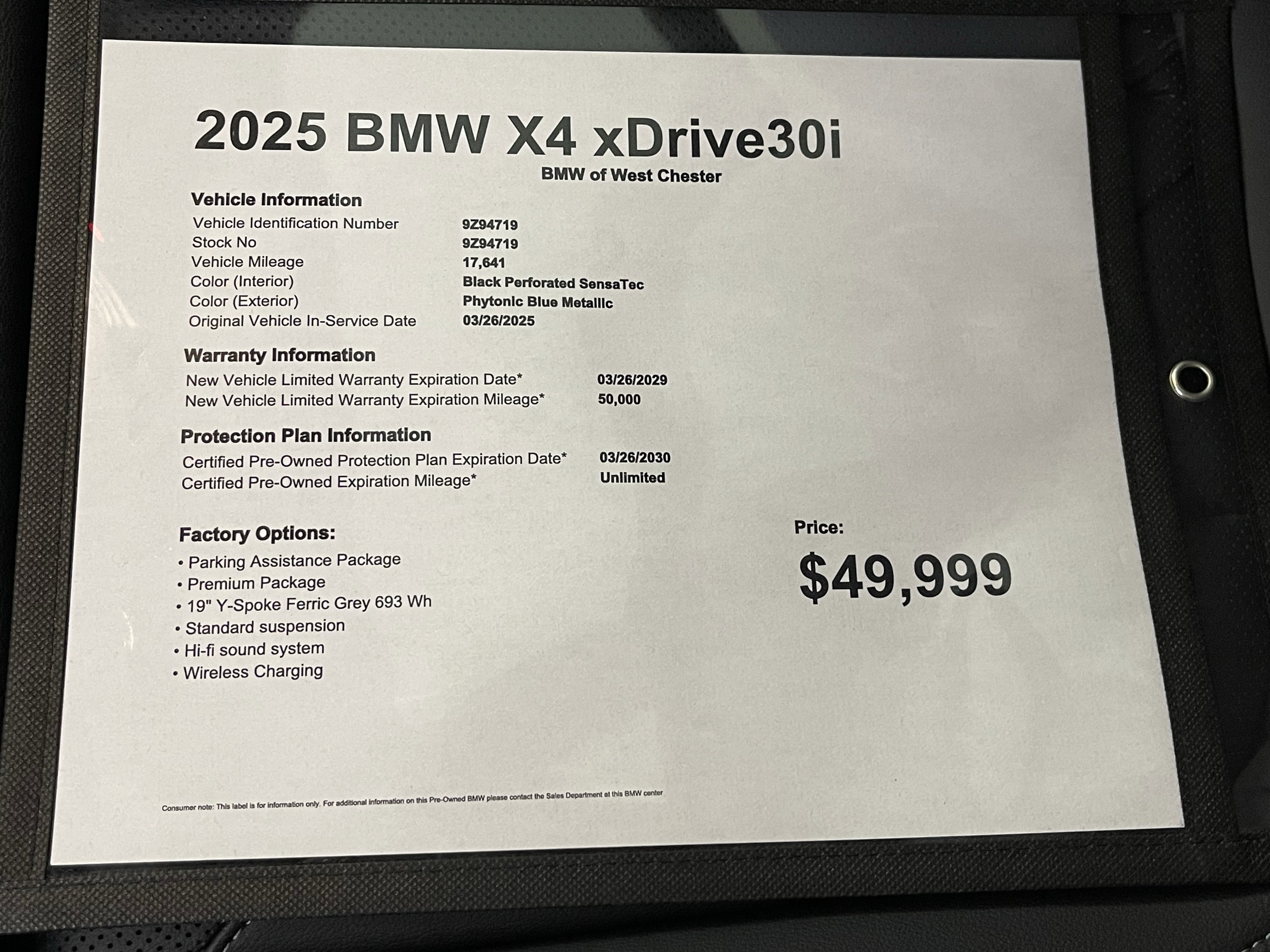 Certified 2025 BMW X4 xDrive30i image 18