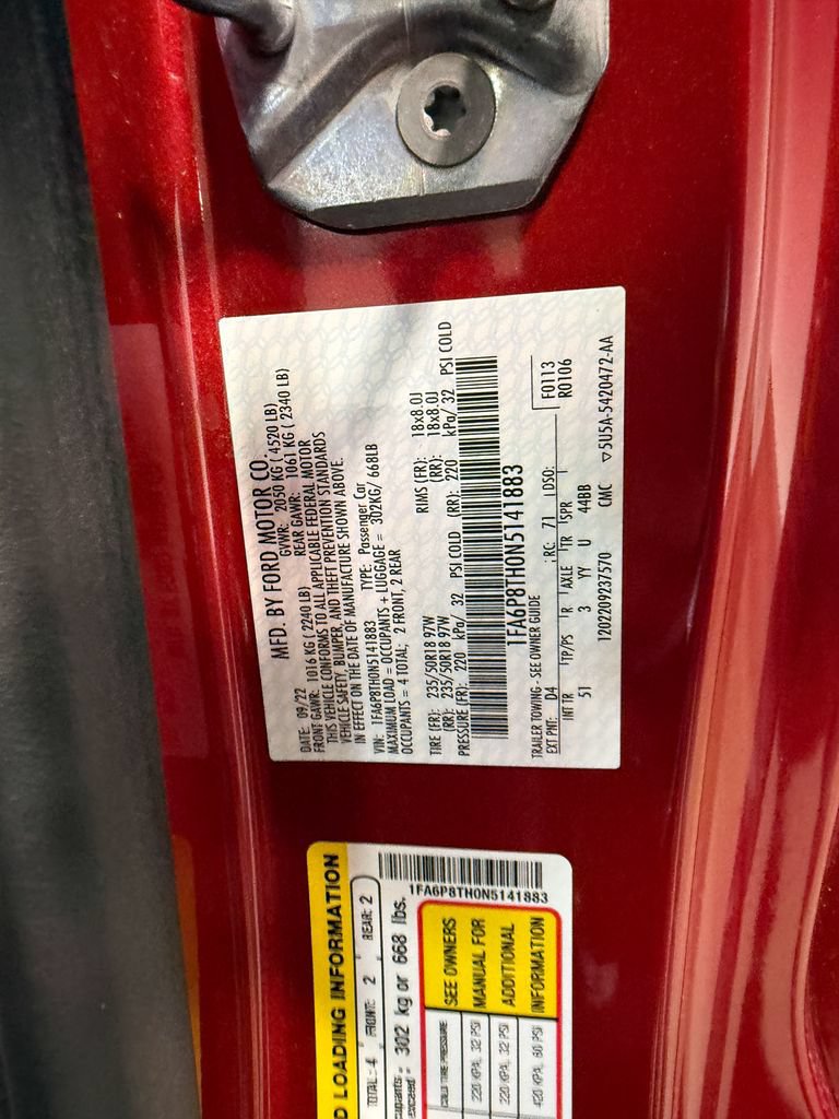 Used 2022 Ford Mustang Premium w/ Equipment Group 201A RWD image 82