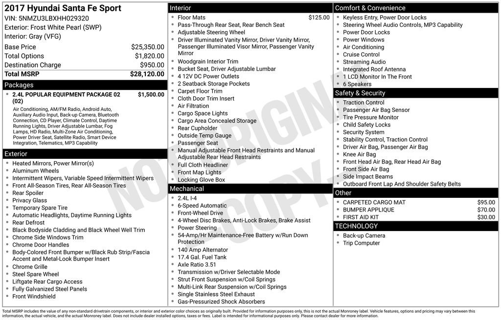 Used 2017 Hyundai Santa Fe Sport image 26