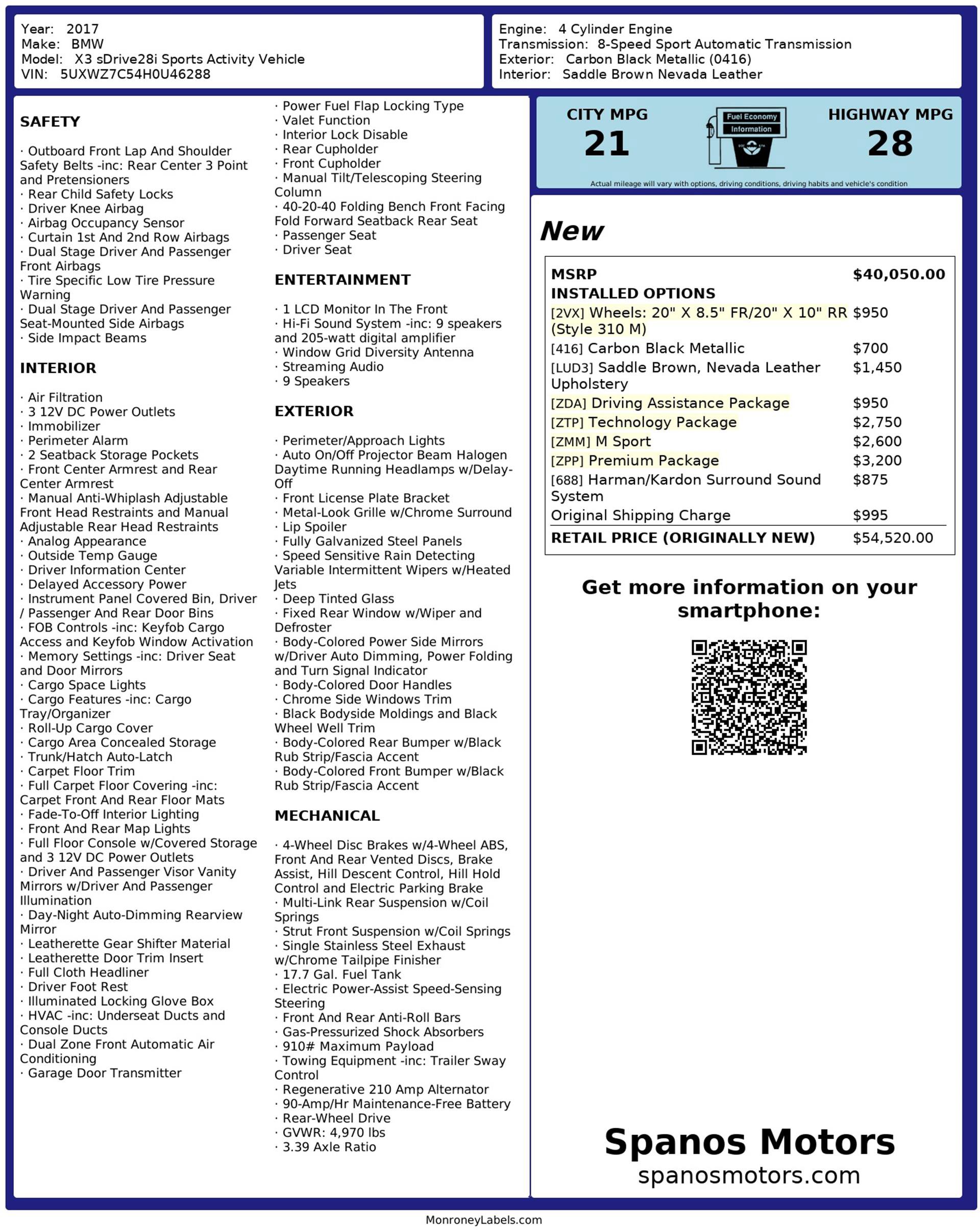 Used 2017 BMW X3 sDrive28i image 3