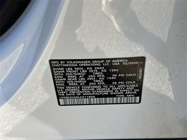 Used 2020 Volkswagen Atlas Cross Sport SE w/ Panoramic Sunroof Package image 30