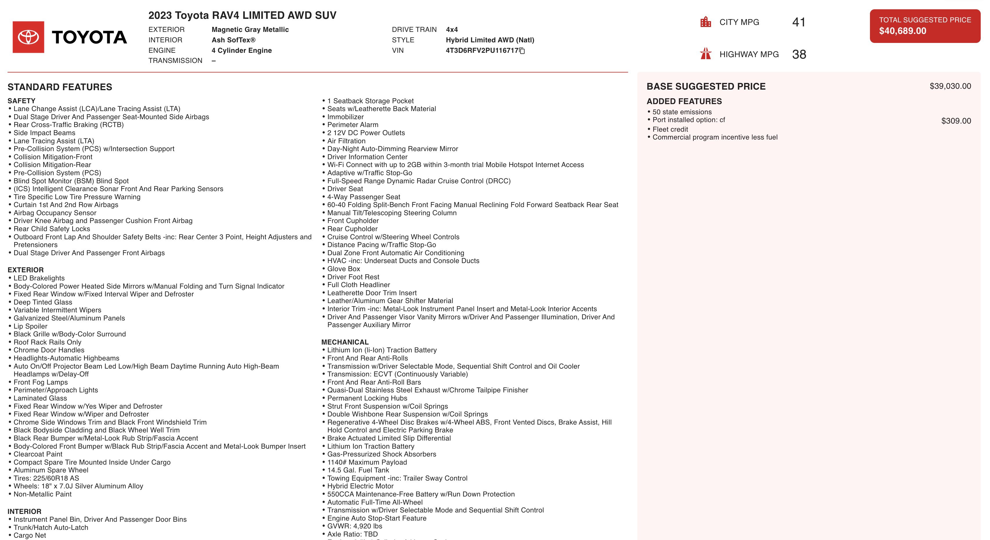 Used 2023 Toyota RAV4 Limited image 3