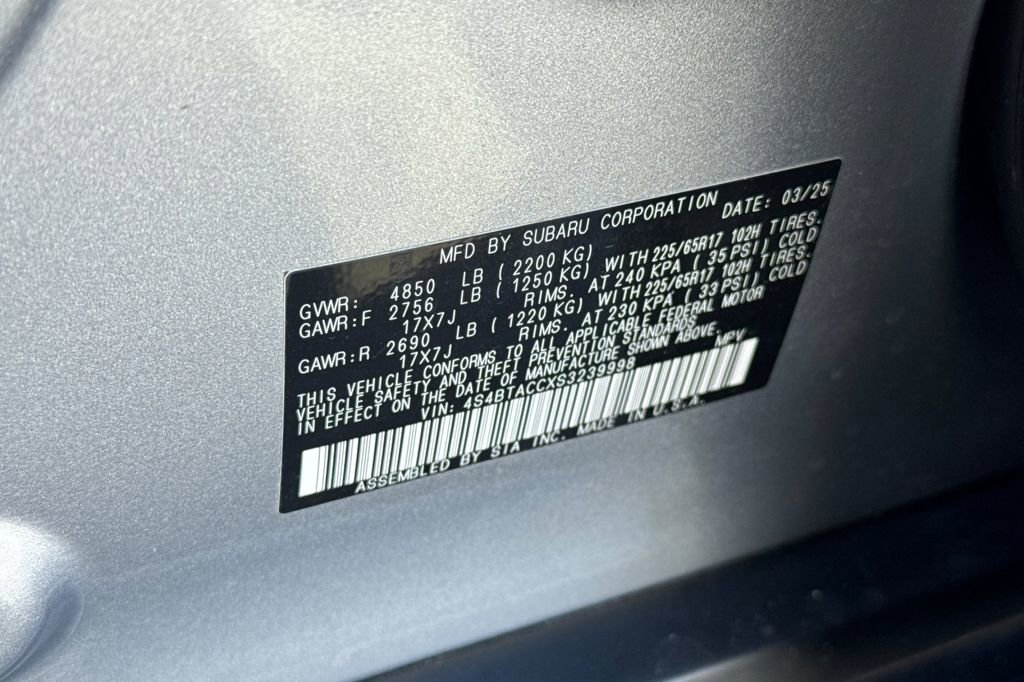 Certified 2025 Subaru Outback Premium w/ Popular Package #1A image 27