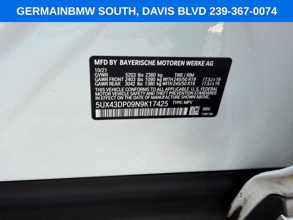 Used 2022 BMW X3 sDrive30i w/ Premium Package RWD image 4
