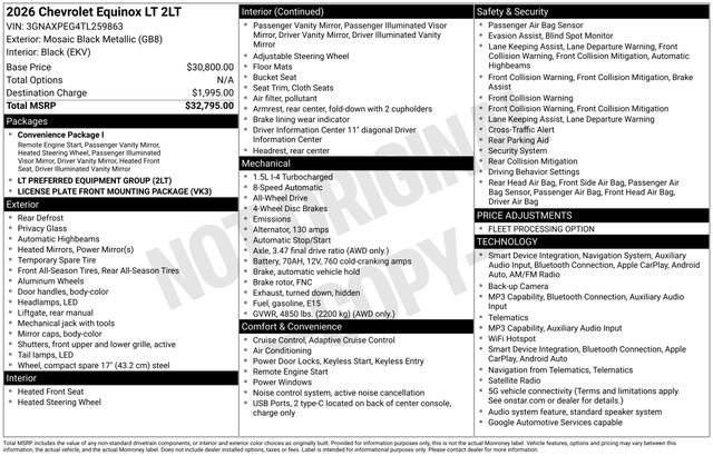 Used 2026 Chevrolet Equinox LT AWD/4WD image 42