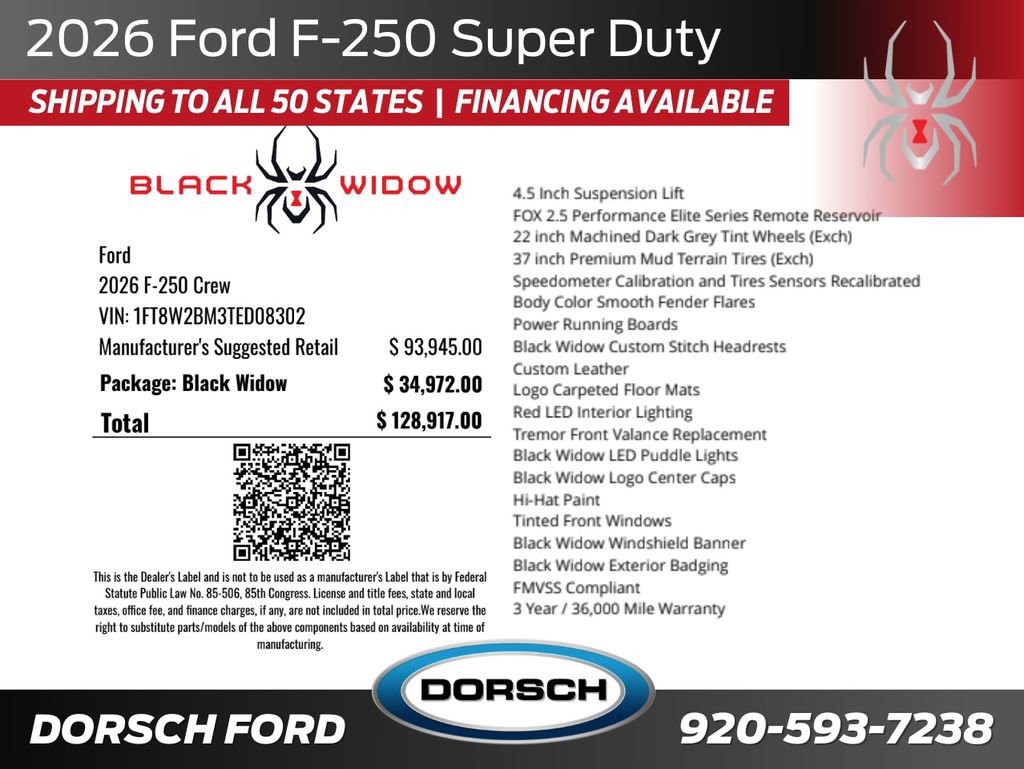 New 2026 Ford F250 Lariat w/ Black Appearance Package image 2