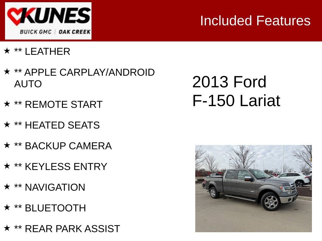 Used 2013 Ford F150 Lariat w/ Luxury Equipment Group image 2