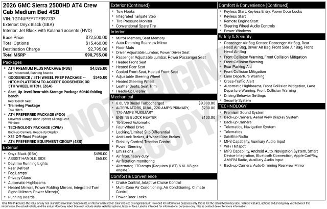 New 2026 GMC Sierra 2500 AT4 w/ AT4 Premium Plus Package AWD/4WD image 4