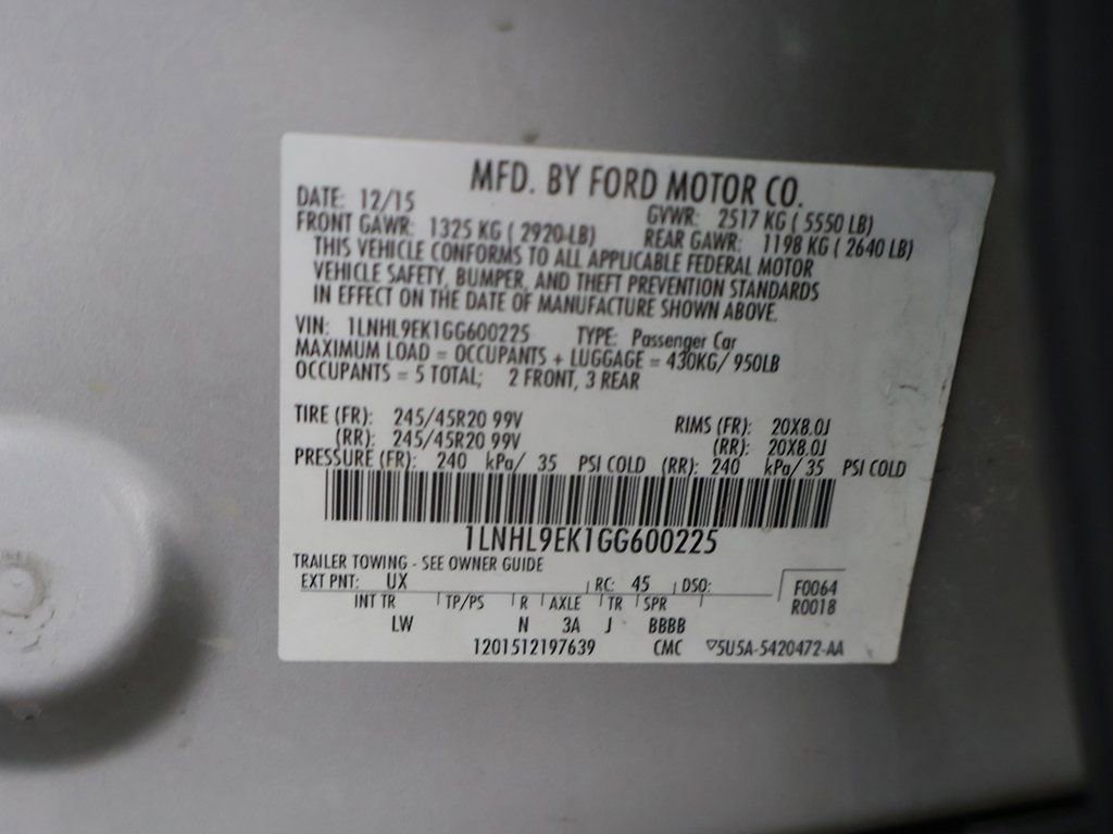 Used 2016 Lincoln MKS AWD w/ Equipment Group 101A image 52