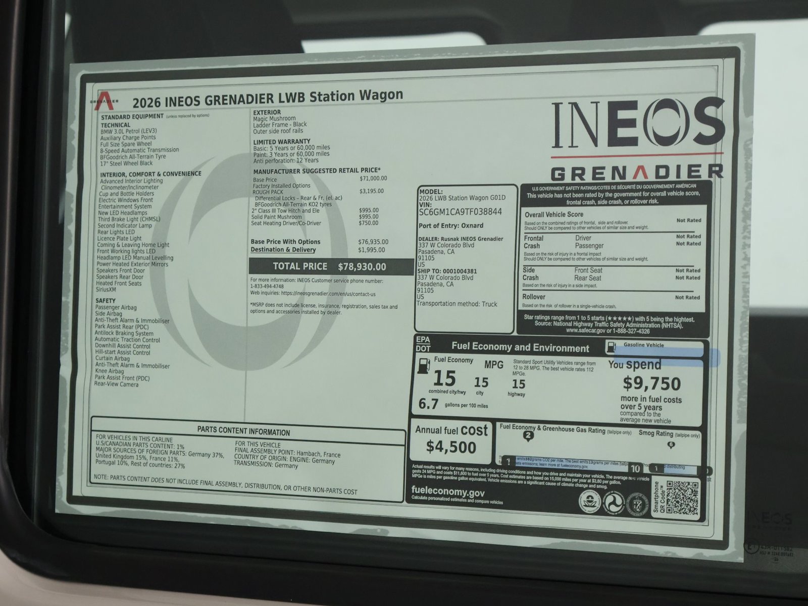 New 2026 INEOS Grenadier Station Wagon AWD/4WD image 23