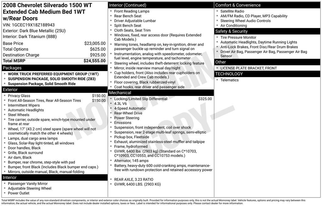Used 2008 Chevrolet Silverado 1500 W/T RWD image 5