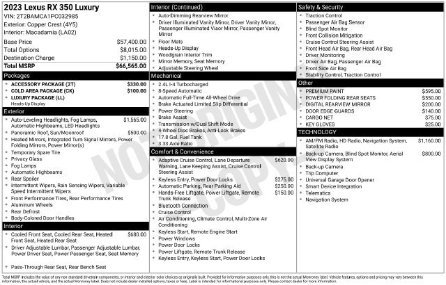 Used 2023 Lexus RX 350 AWD w/ Accessory Package image 37