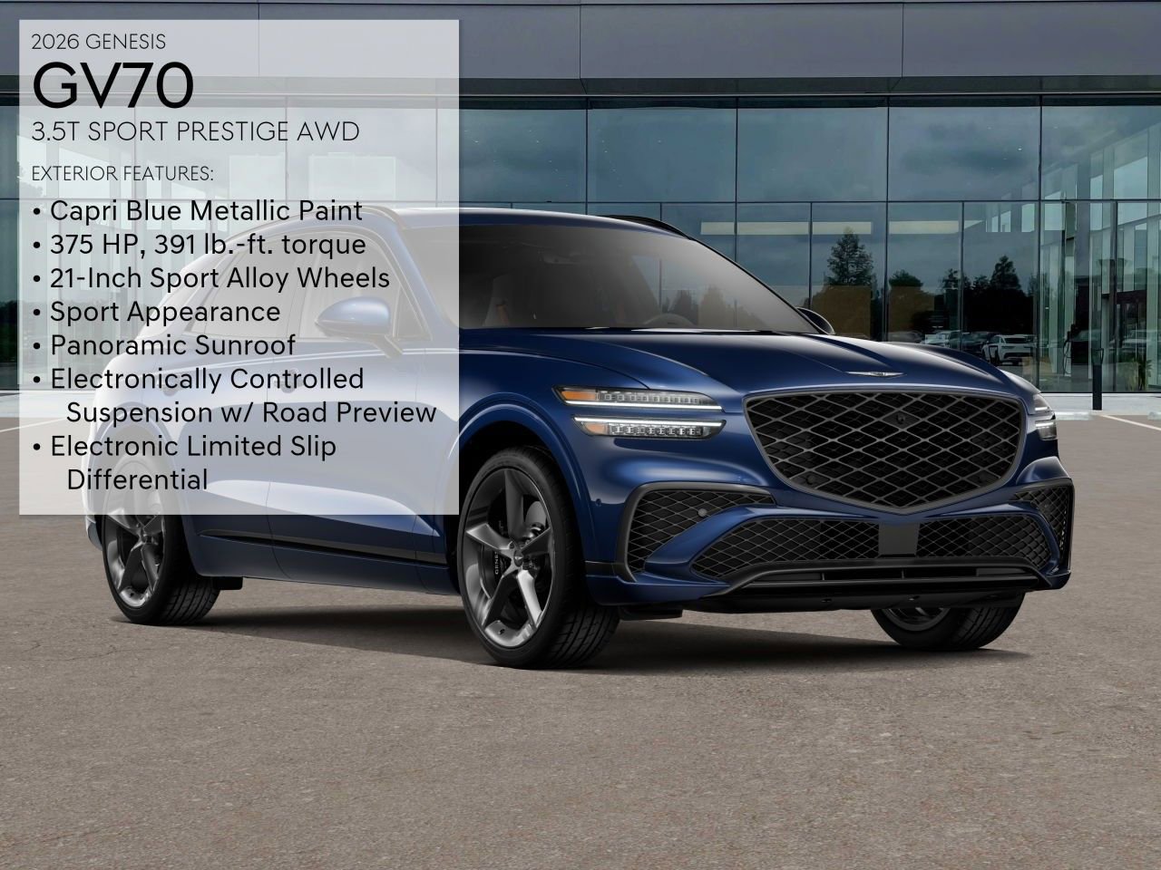 New 2026 Genesis GV70 3.5T Sport Prestige image 4