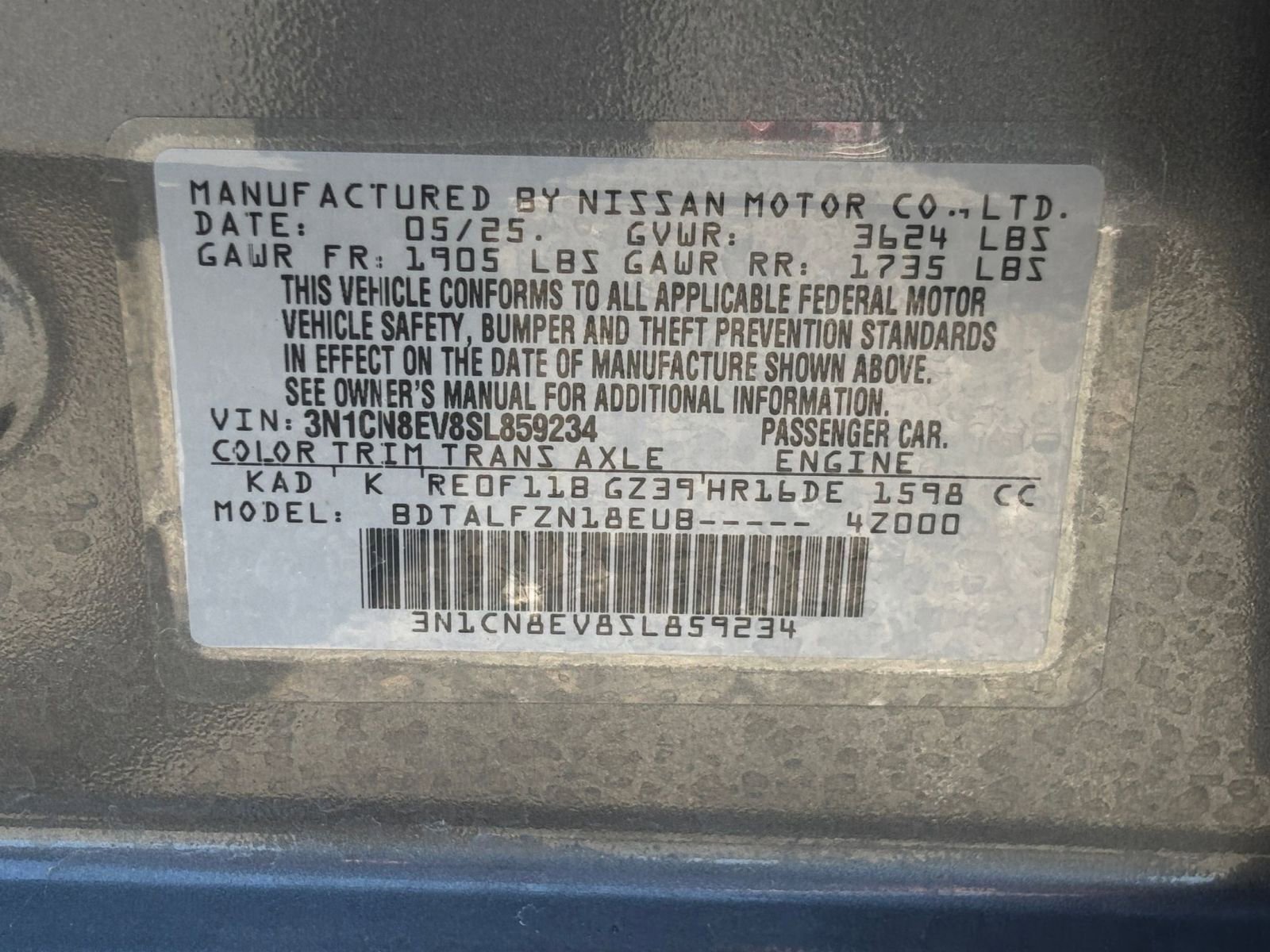 Used 2025 Nissan Versa SV FWD image 27