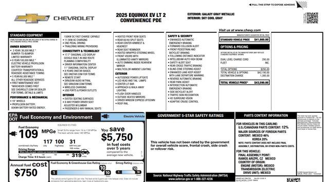Used 2025 Chevrolet Equinox EV LT image 7
