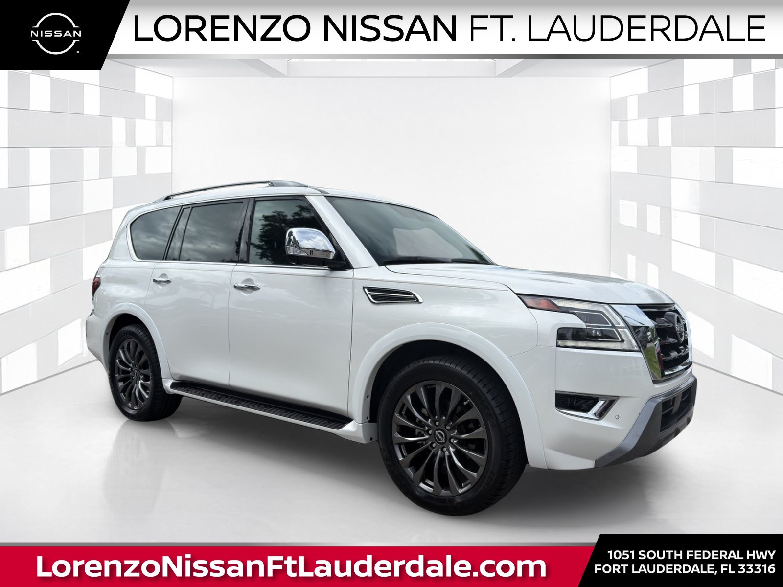 Certified 2023 Nissan Armada Platinum w/ Captain's Chairs Package AWD/4WD image 1