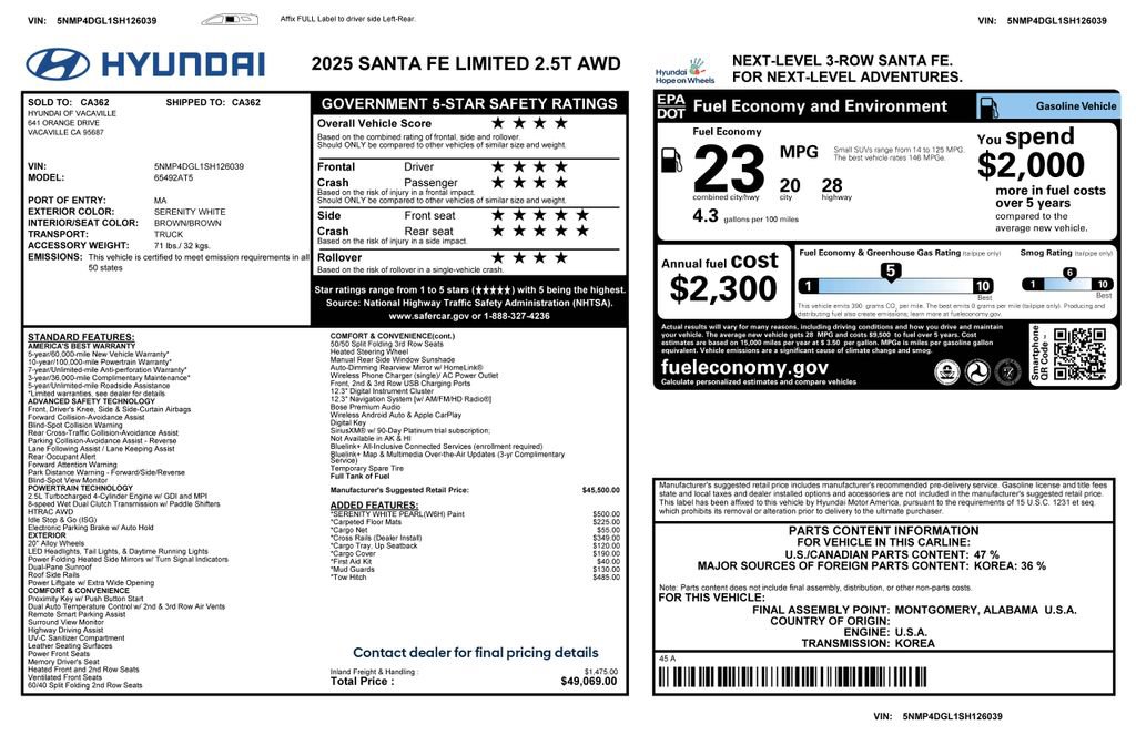 Used 2025 Hyundai Santa Fe Limited image 4