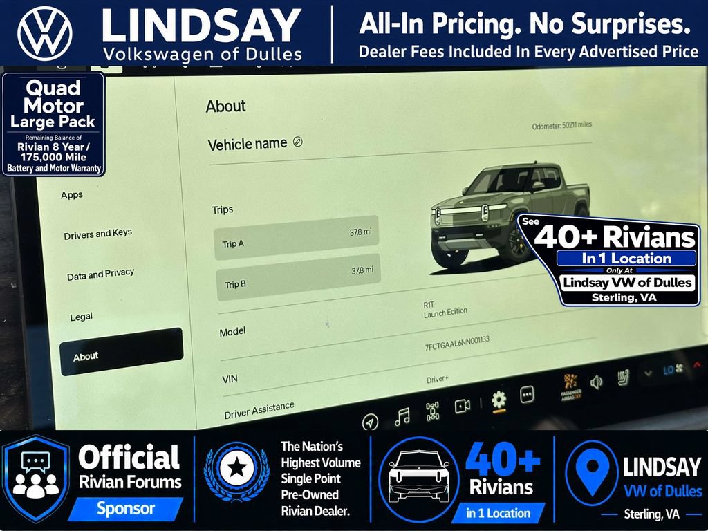 Used 2022 Rivian R1T Launch Edition AWD/4WD image 25