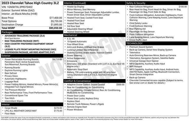 Used 2023 Chevrolet Tahoe High Country AWD/4WD image 24