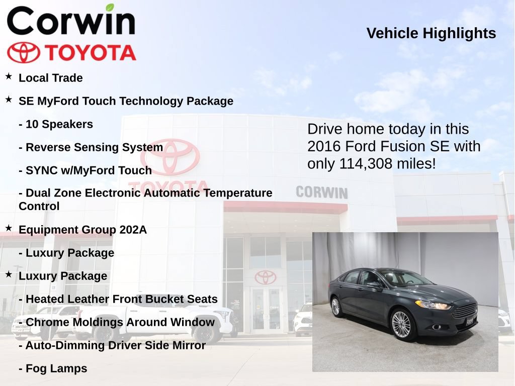 Used 2016 Ford Fusion SE w/ Equipment Group 202A FWD image 7