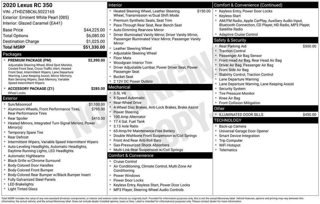 Used 2020 Lexus RC 350 w/ Premium Package image 28