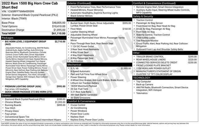 Used 2022 RAM 1500 Big Horn AWD/4WD image 47