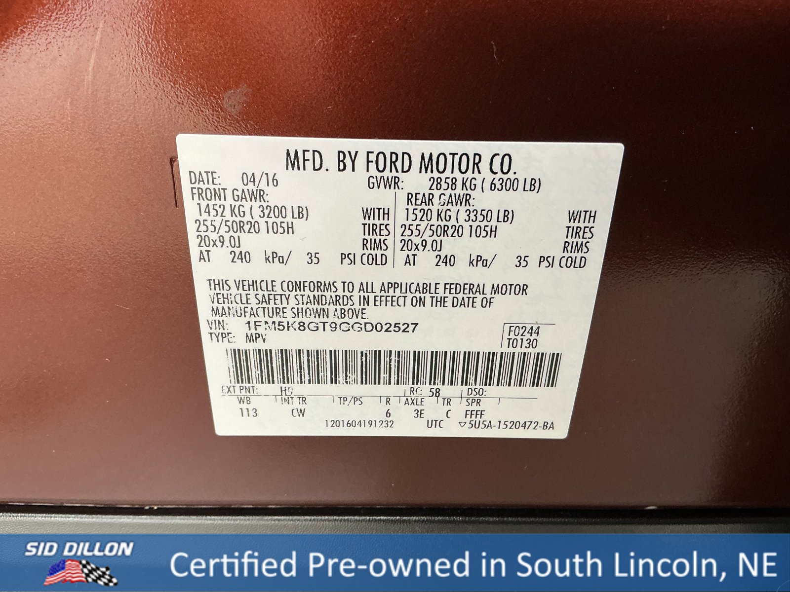 Used 2016 Ford Explorer Sport w/ Equipment Group 401A image 15