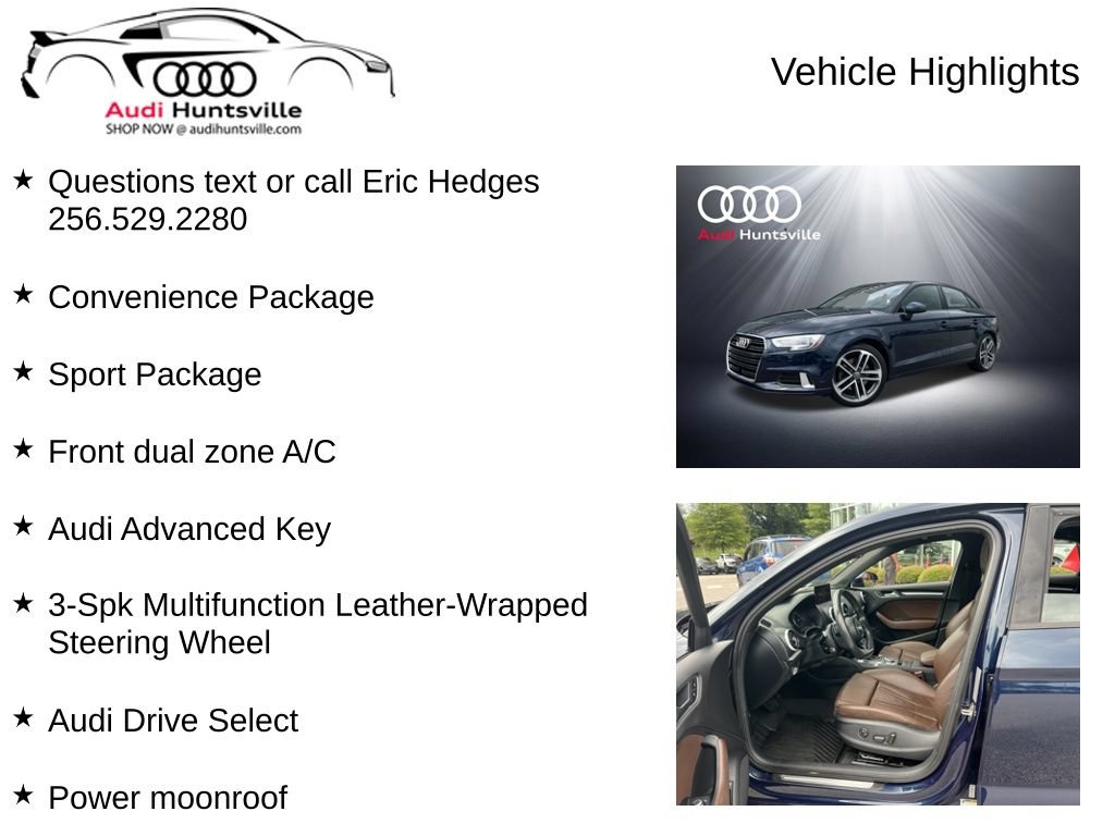 Used 2018 Audi A3 2.0T Premium w/ Convenience Package FWD image 6