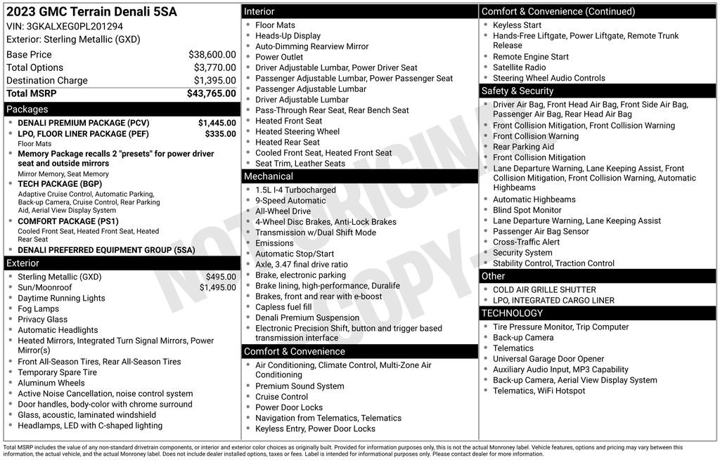 Used 2023 GMC Terrain Denali w/ Denali Premium Package image 2