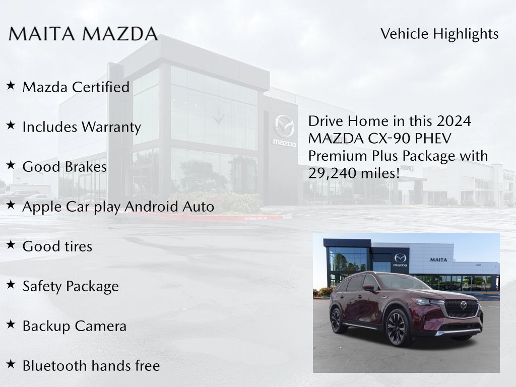Used 2024 MAZDA CX-90 Plug-In Hybrid w/ Premium Plus AWD/4WD image 7