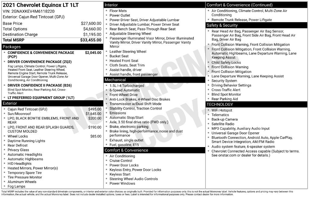 Certified 2021 Chevrolet Equinox LT FWD image 18