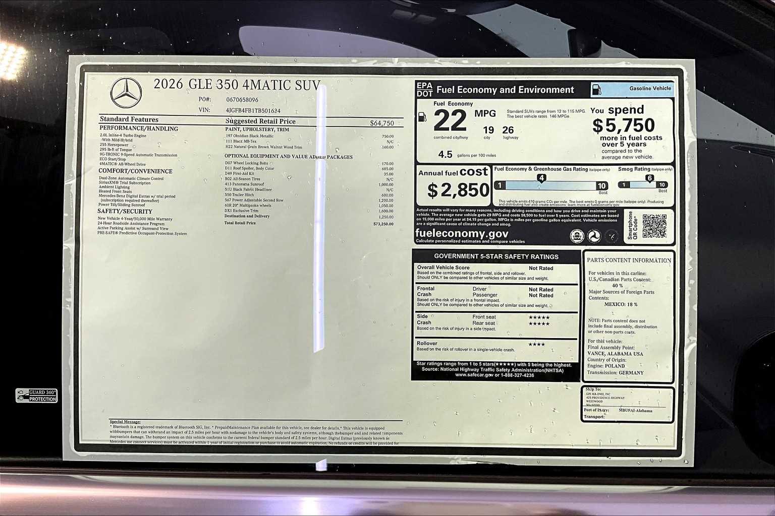 New 2026 Mercedes-Benz GLE 350 4MATIC image 18