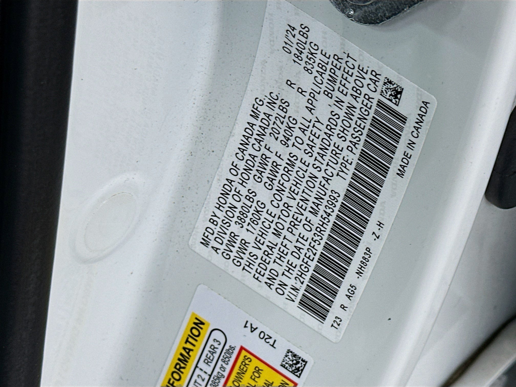 Used 2024 Honda Civic Sport image 12