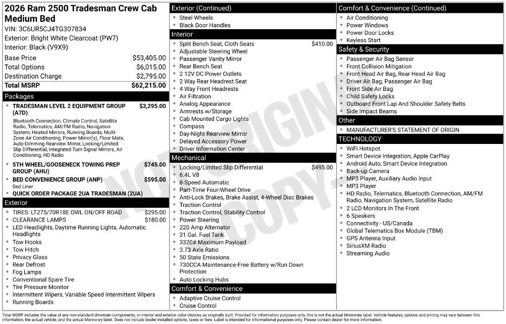 Certified 2026 RAM 2500 Tradesman AWD/4WD image 40