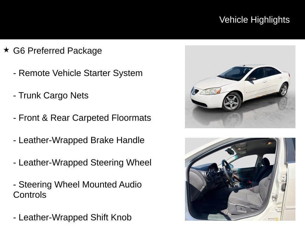 Used 2008 Pontiac G6 Sedan w/ Sport Package FWD image 5