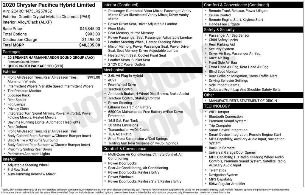 Used 2020 Chrysler Pacifica Limited FWD image 7