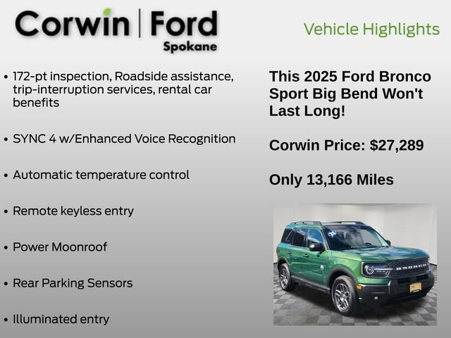 Used 2025 Ford Bronco Sport Big Bend w/ Convenience Package image 13