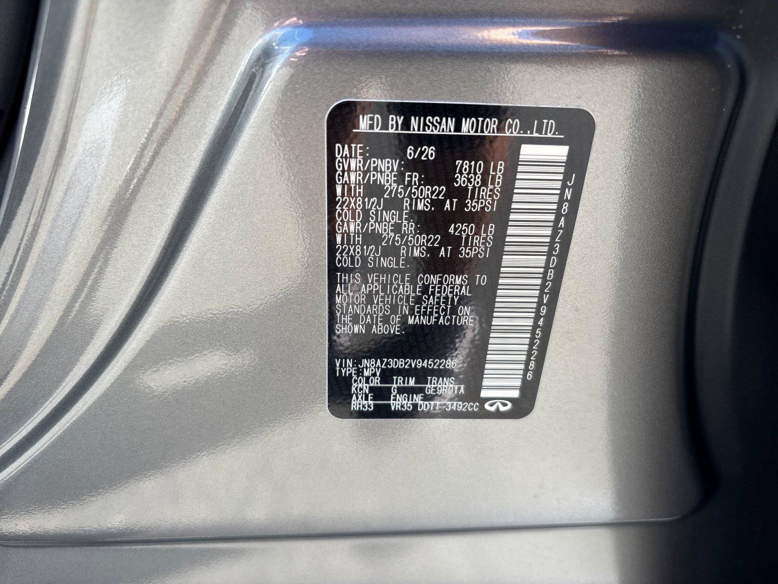 New 2027 INFINITI QX80 Sensory AWD/4WD image 12