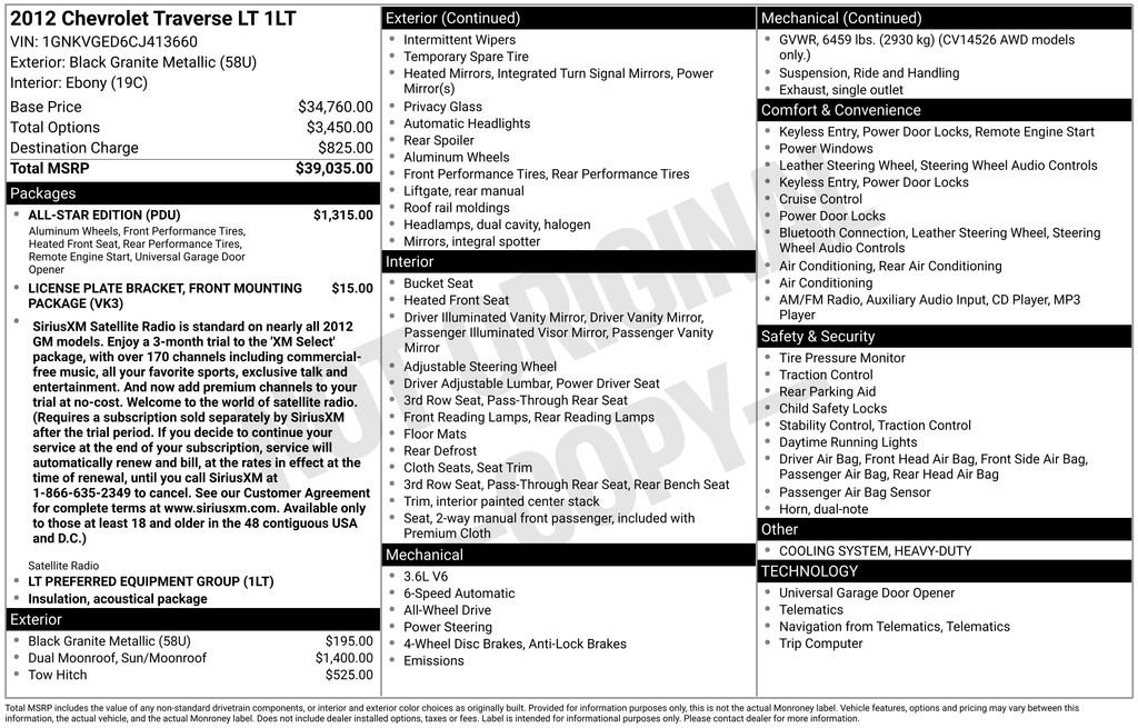 Used 2012 Chevrolet Traverse LT w/ All-Star Edition image 10