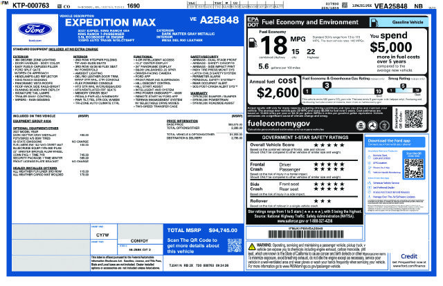 New 2027 Ford Expedition Max King Ranch AWD/4WD image 24