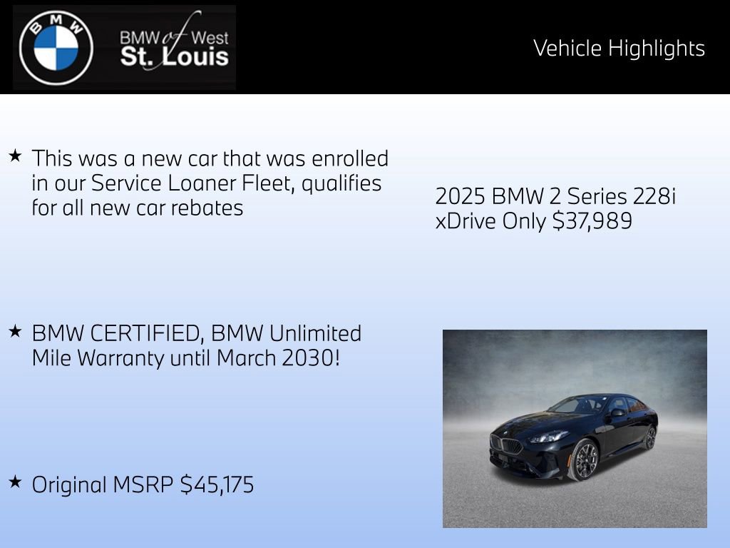 Certified 2025 BMW 228i xDrive w/ Premium Package image 8
