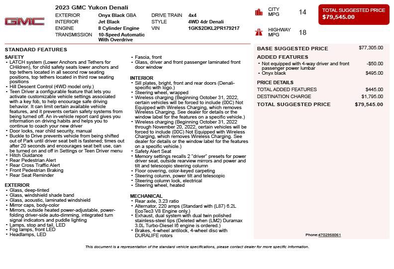 Used 2023 GMC Yukon Denali AWD/4WD image 3