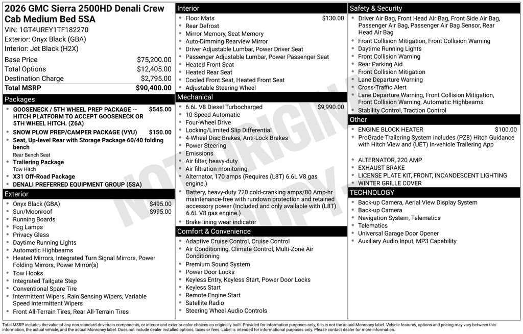 New 2026 GMC Sierra 2500 Denali AWD/4WD image 33